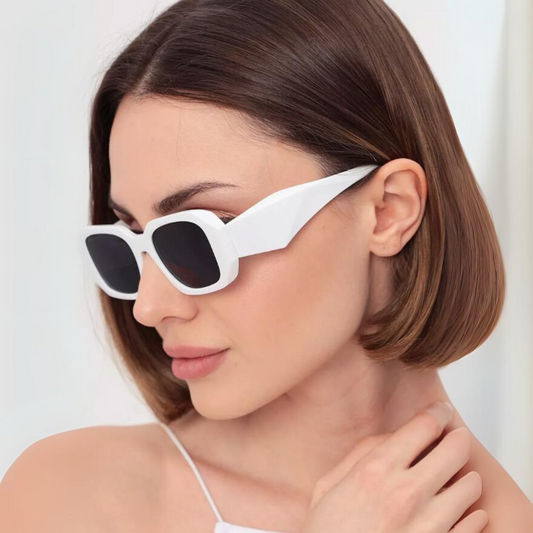 Gafas Lentes de Sol Facheras Polarizadas Estilo Prada Blanco