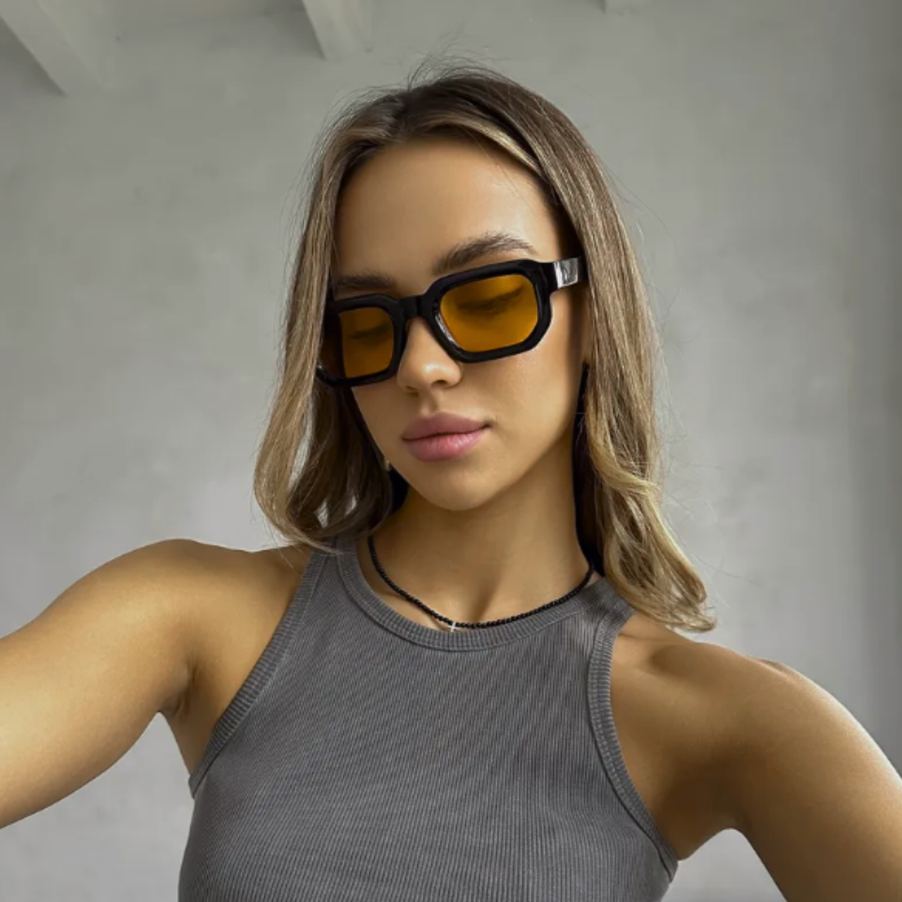 Lentes Gafas De Sol Retro Hombre Mujer Uv400 Amarillo