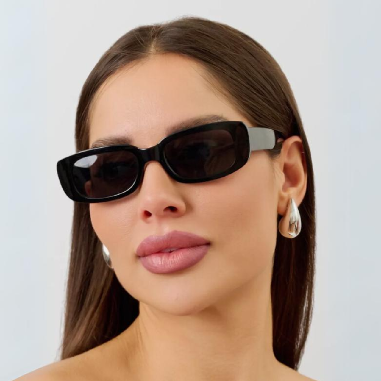 Gafas Lentes de Sol Retro Negro Polarizadas