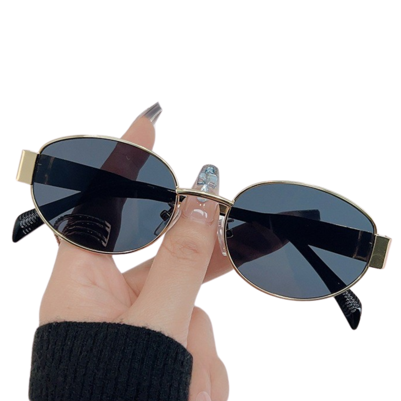 Gafas Lentes de Sol Vintage Estilo Celine Lente Negro