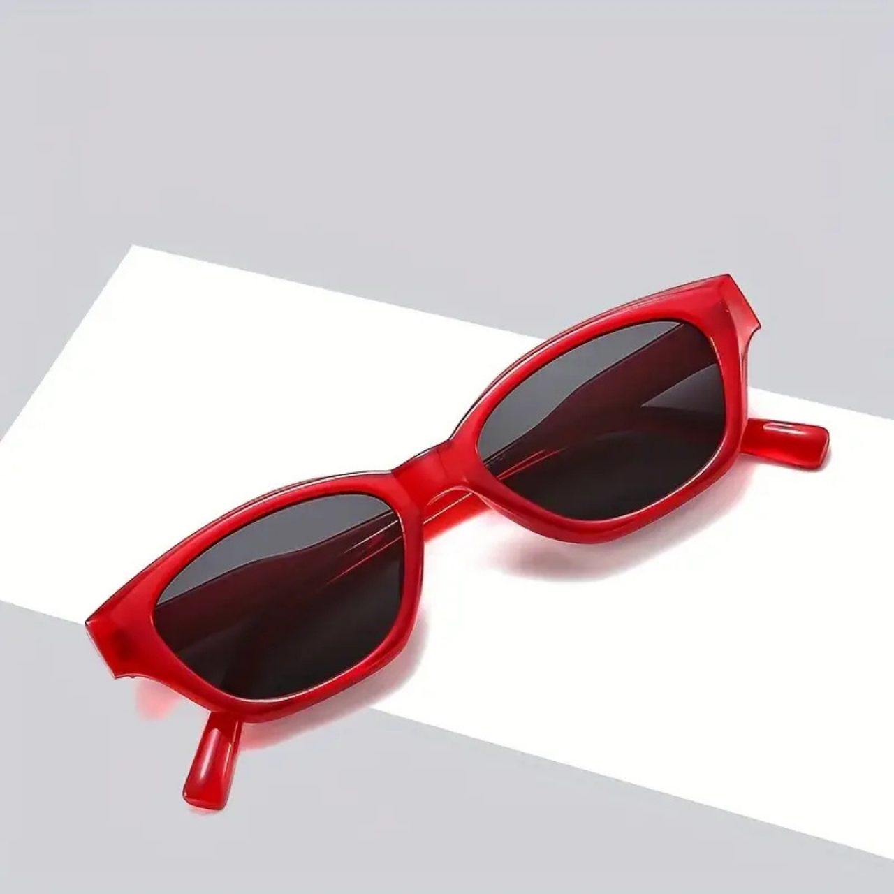 Lentes Gafas De Sol Retro Ojo de Gato Rojo