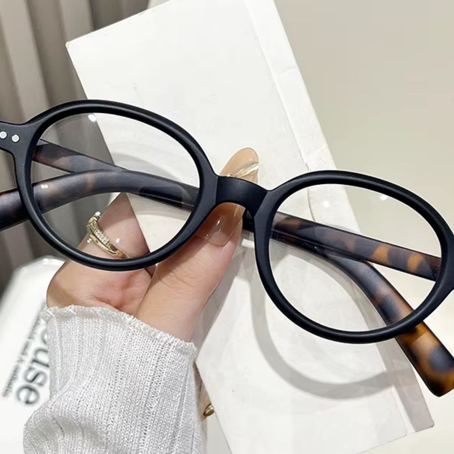 Lentes Armazón Óptico Filtro Azul Retro Hailey Negro