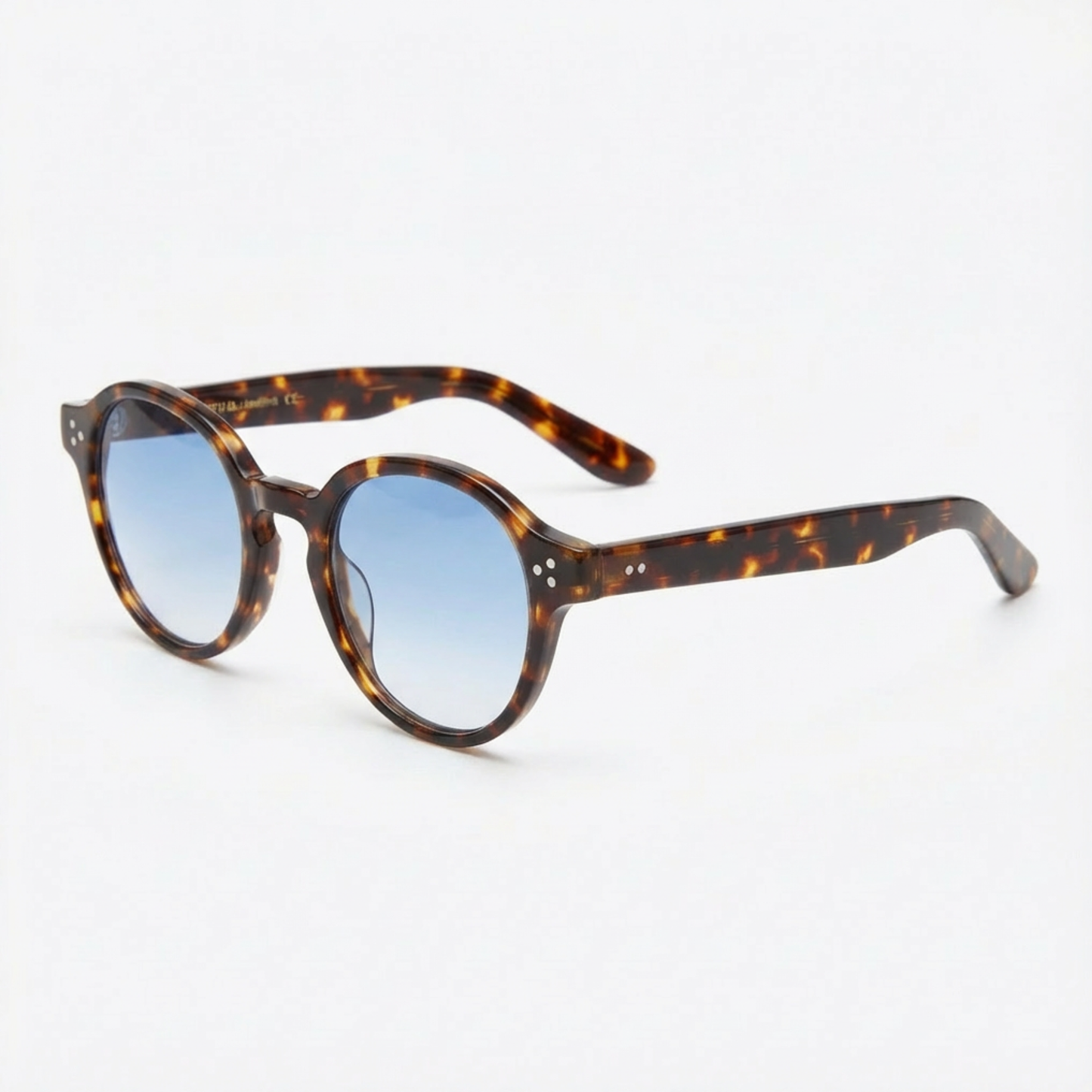 Gafas Lentes de Sol Redondas Animal Print Azul UV400