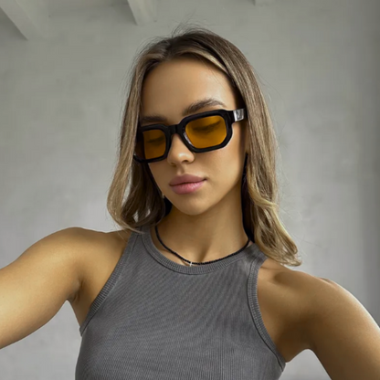 Lentes Gafas De Sol Retro Hombre Mujer Uv400 Amarillo