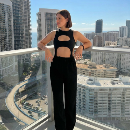 Body Asimétrico color negro Elasticado