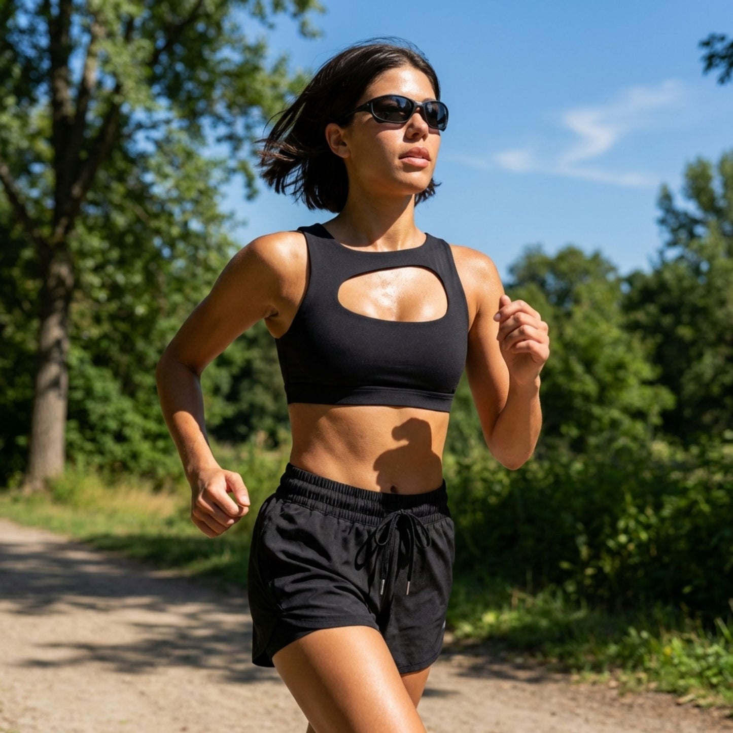 Short Deportivo Running para Mujer color Negro