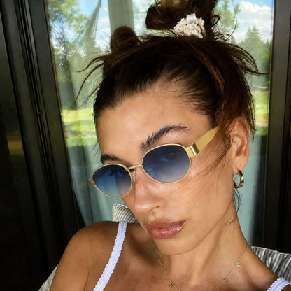 Gafas Lentes de Sol Vintage Estilo Celine Lente Azul