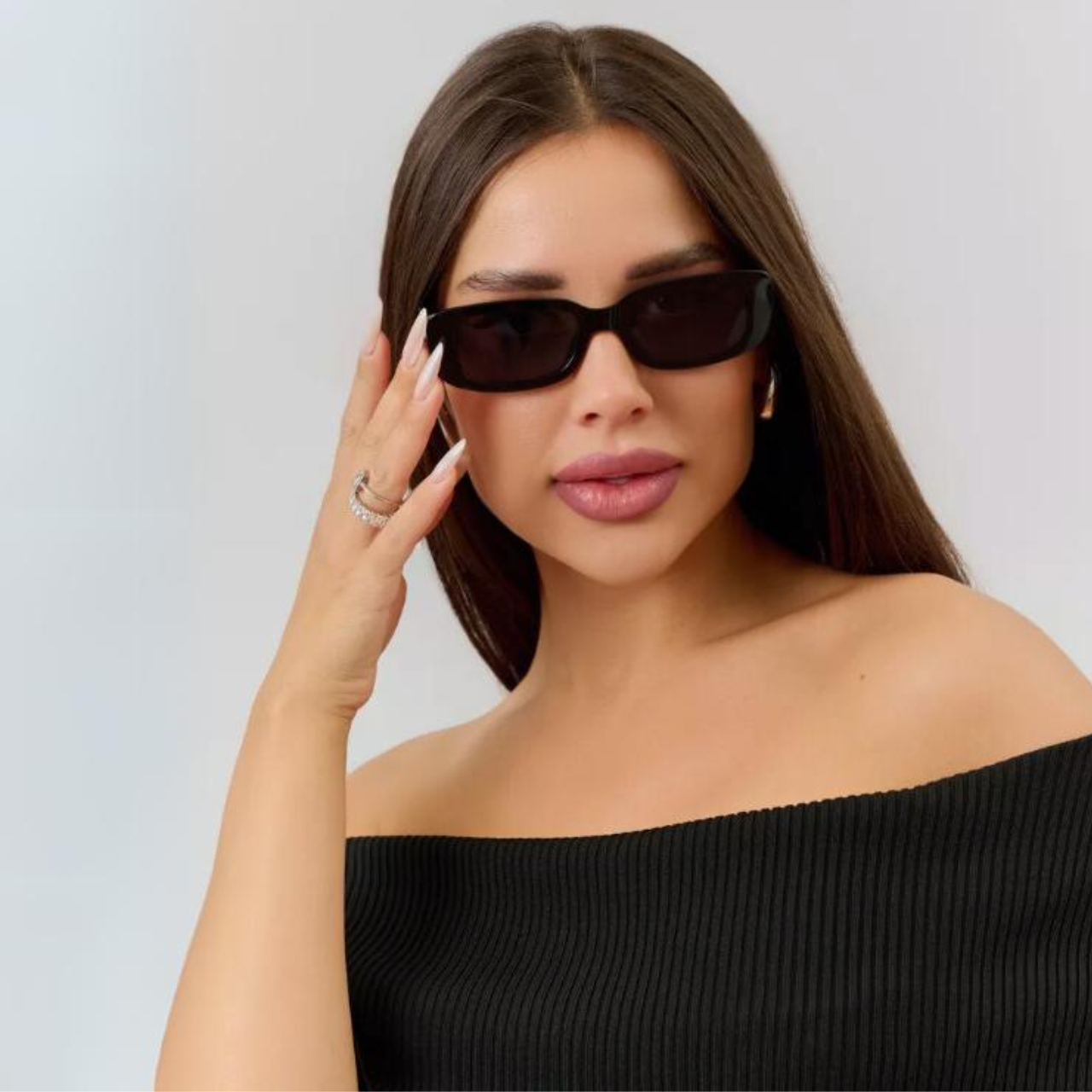 Gafas Lentes de Sol Retro Negro Polarizadas