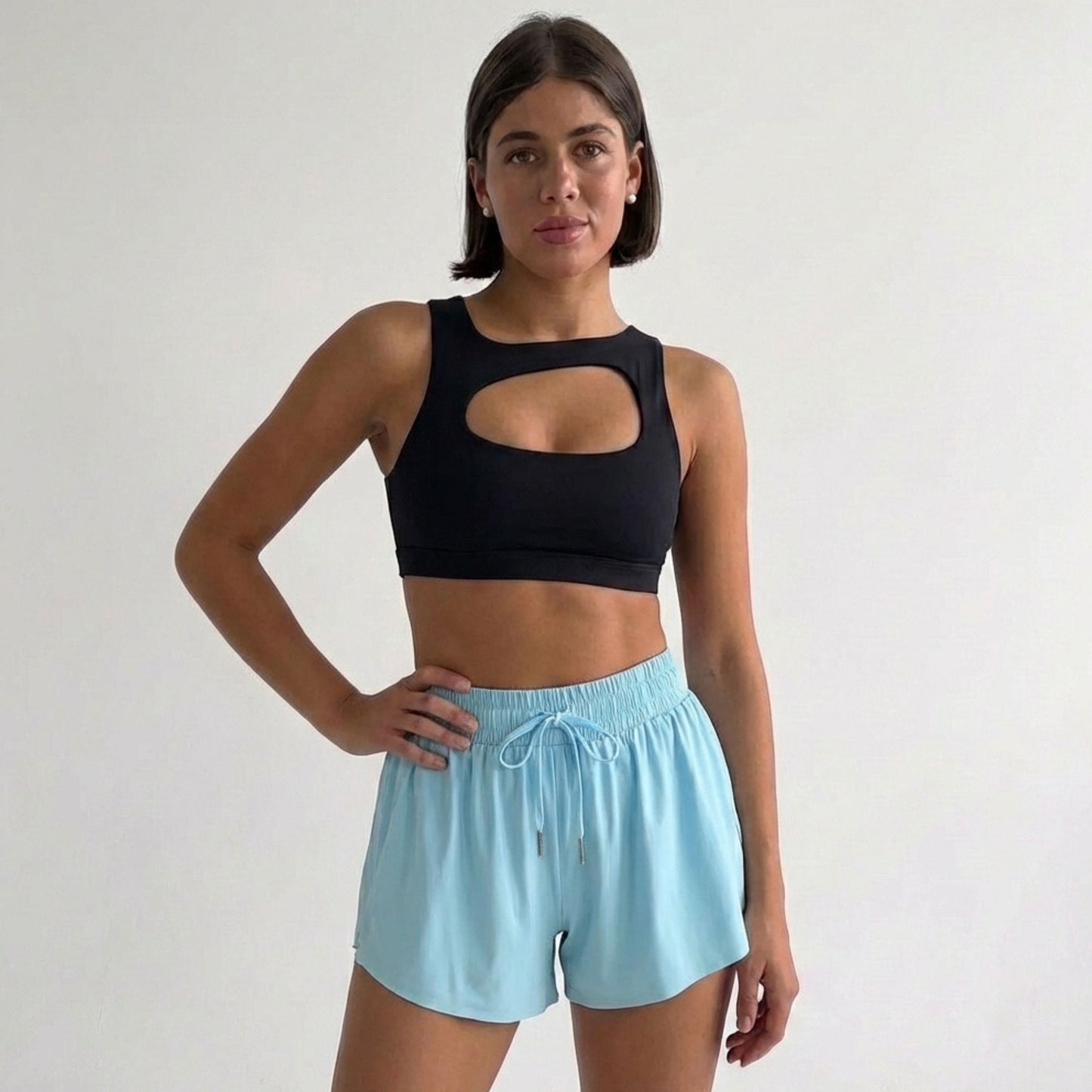 Short Deportivo Running para Mujer color Turquesa