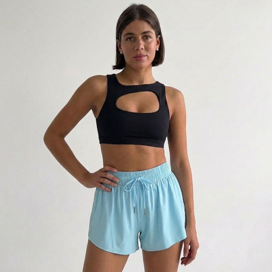 Short Deportivo Running para Mujer color Turquesa